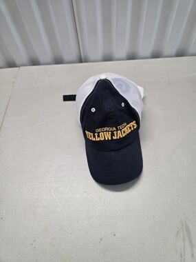 Georgia Tech Yellow Jackets Black and White Mesh Back Hat